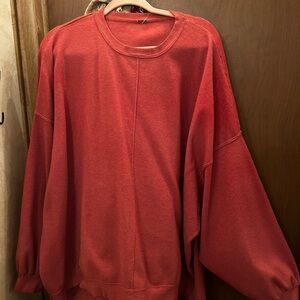 Free People Oversized orange Pullover Sweater